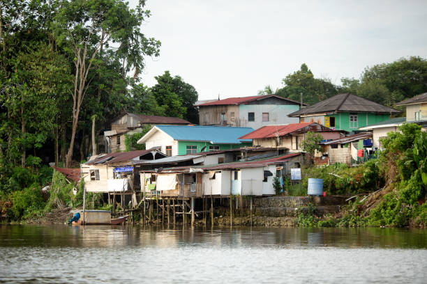 istock Malay Kampung Houses Kuching 1220332088