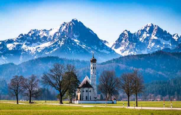 シュヴァンガウ近くの有名な聖コロマン教会 - バイエルン - st colomans church ストックフォトと画像