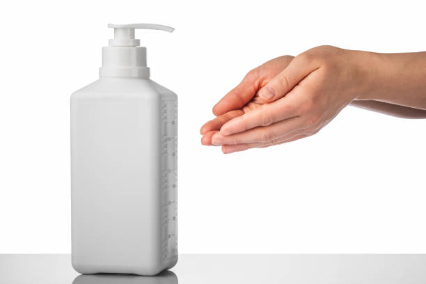 Cleaning supplies isolated