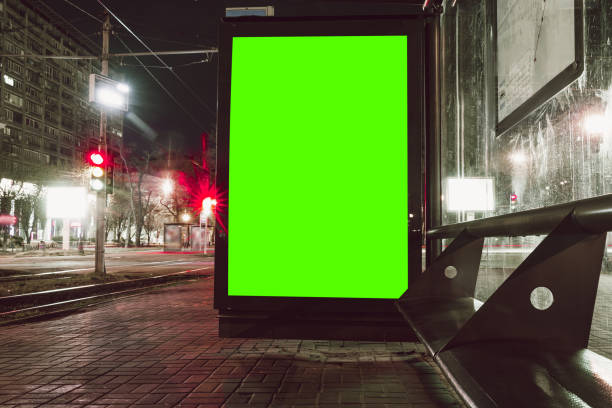 istock Blank citylight for advertising at the city around, copyspace for your text, image, design 1220347195