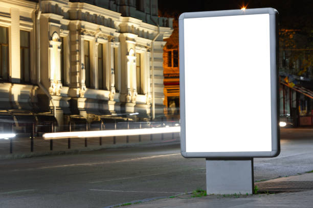 istock Blank citylight for advertising at the city around, copyspace for your text, image, design 1220347213
