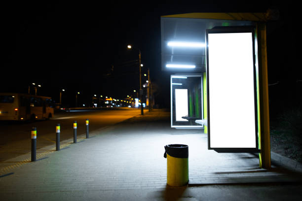 istock Blank citylight for advertising at the city around, copyspace for your text, image, design 1220347248