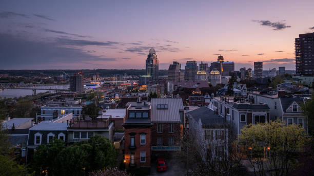 istock The Cincinnati Skyline at Sunset 1220348935