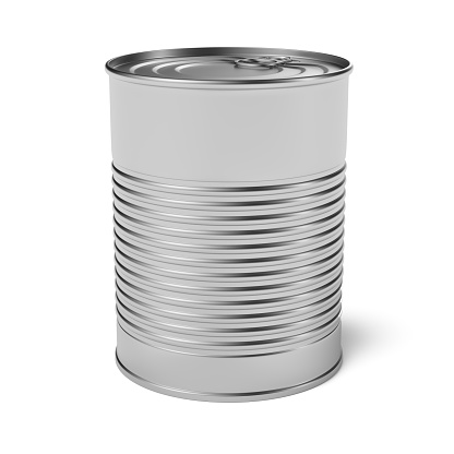 tin, can, isolated, 3d, rendering, metal