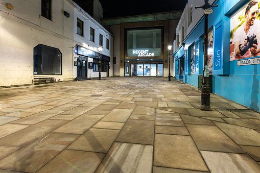 Erie Cheltenham High Street on a Friday night. All but essential business will remain closed for the sortable future.