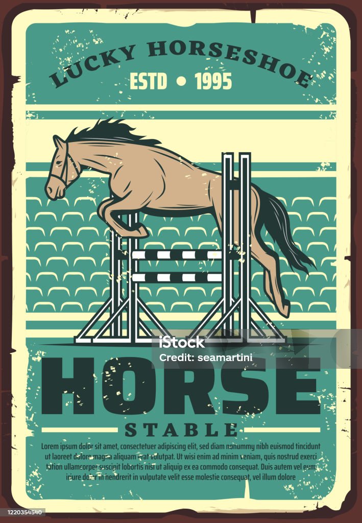 Vetores de Cavalo Pulando Cerca Esporte Equestre e mais imagens de Corrida  de Cavalos - Evento Equestre - Corrida de Cavalos - Evento Equestre,  Poster, Vector - iStock