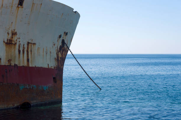 istock An old rusty ship on the island of Cyprus. 1220354589