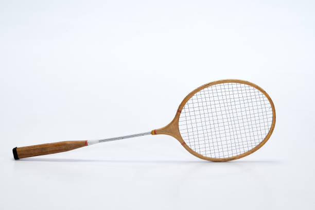 Badminton racket on white background Badminton racket on white background badminton racket stock pictures, royalty-free photos & images