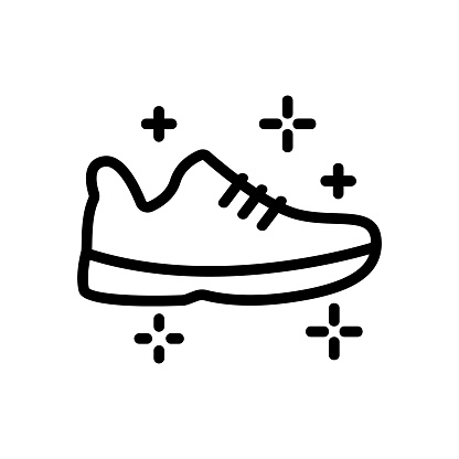 good looking sneakers icon vector. good looking sneakers sign. isolated contour symbol illustration