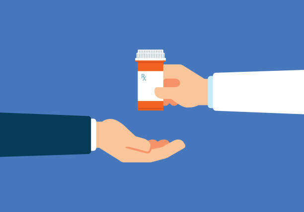 Giving Medicine Giving Medicine giving medication stock illustrations