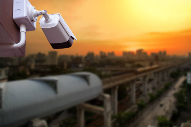 istock CCTV Camera system operating over monorail city line at Bangkok 1220365942