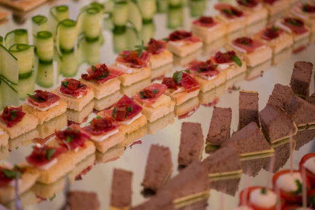 istock Delicious food in swedish buffet 1220368043