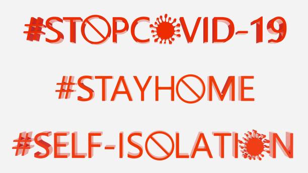istock COVID-19 coronavirus hashtags 3d illustration. Coronavirus protection. Prevention the spread of COVID-19. 1220371646