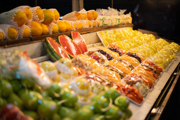 istock Packed mixed fruit  in the market. 1220374274