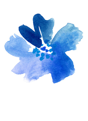 Hand-painted watercolour flower card printable.