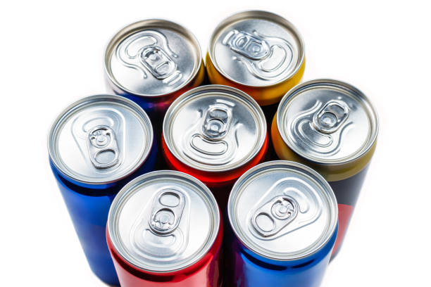 istock Group of aluminium cans, cold drink. 1220378207