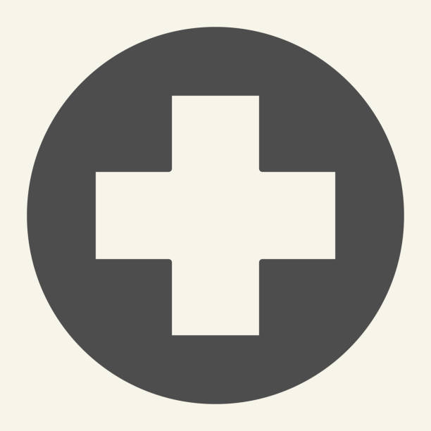 Medical assistance solid icon. Medical cross or plus care glyph style pictogram on white background. Ambulance and medicine signs for mobile concept and web design. Vector graphics. Medical assistance solid icon. Medical cross or plus care glyph style pictogram on white background. Ambulance and medicine signs for mobile concept and web design. Vector graphics digital health logo stock illustrations