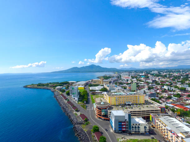 istock Aerial skyscrapers Manado City 1220382406