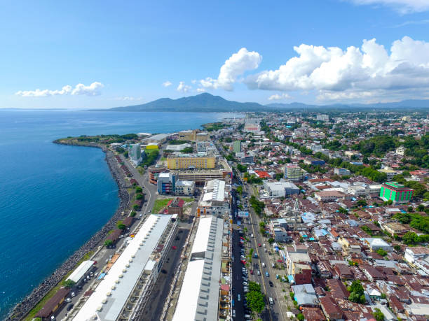 istock Aerial skyscrapers Manado City 1220383062