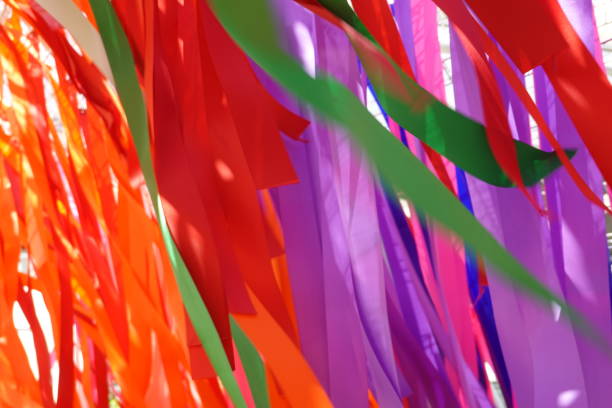 istock Colorful Ribbon Mobile for Background 1220383456