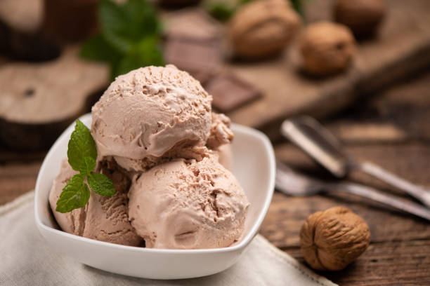 istock Hazelnut Icecream. Cream, almond. 1220383989