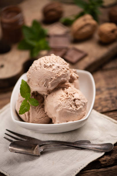 istock Hazelnut Icecream. Cream, almond. 1220384096
