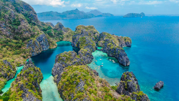 istock Big and small lagoon in El Nido 1220384134