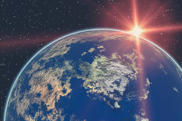istock Planet earth and fascinating sunrise. Science. 1220384974