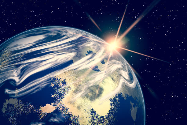 istock Planet earth and fascinating sunrise. Science. 1220384980