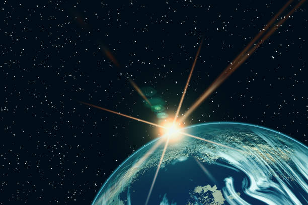 istock Planet earth and fascinating sunrise. Science. 1220385078