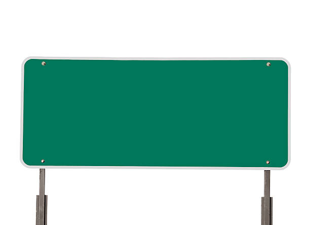 istock Big Blank Green Highway Sign 122038630