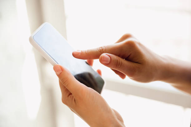 istock Close up of caucasian female hands during working in office, studying 1220389620