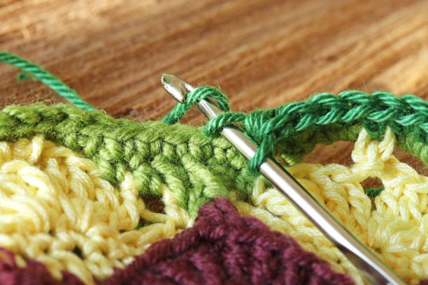 istock Colorful work of crocheting 1220392087