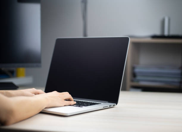 istock Person working from home with laptop 1220392845