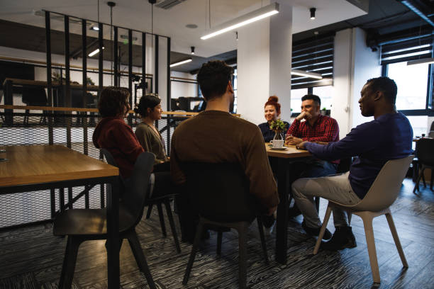 istock Group of coworkers spending personal time together in their break hours 1220394539