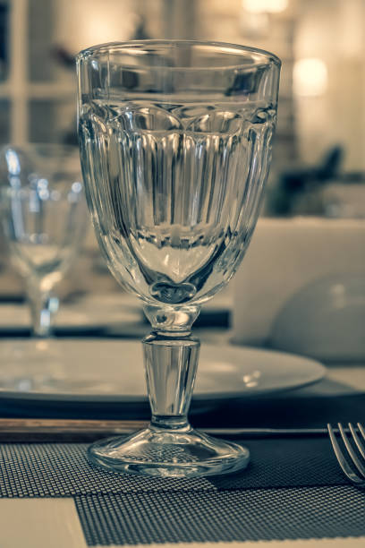 istock Clean dishes and appliances on the tablecloth in a cafe. 1220396246