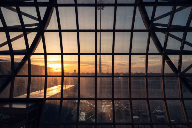 istock Structure building on terminal in the airport 1220396389