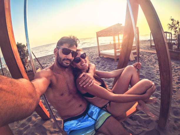 istock Young couple enjoying honeymoon 1220396664