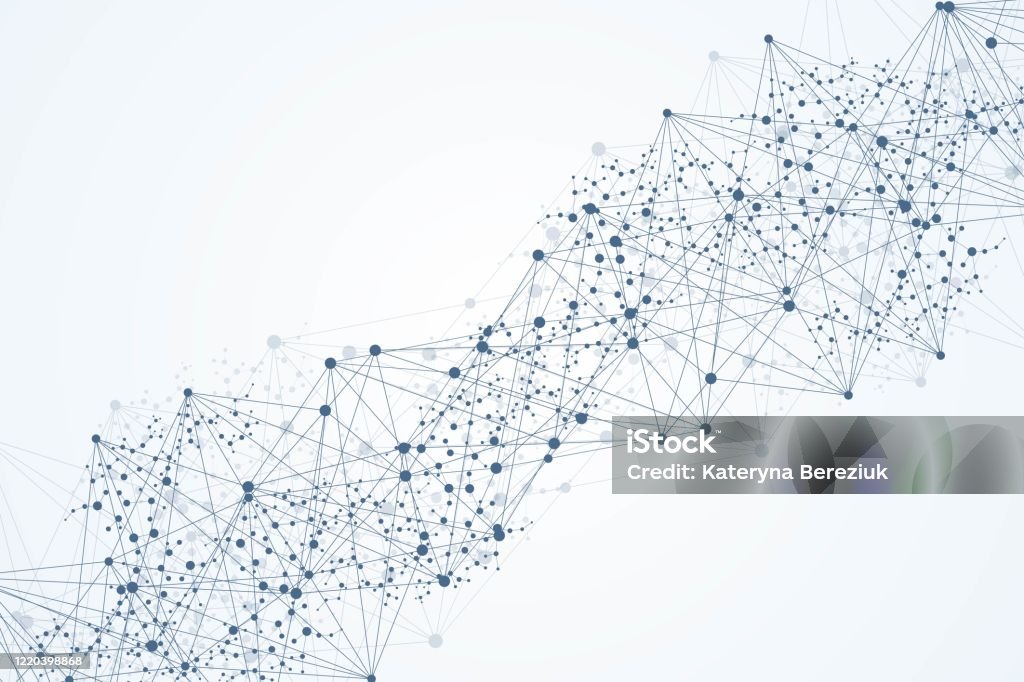 Technology Pattern Network Science Network Pattern Connecting Lines And Dots Technology Hexagons ...