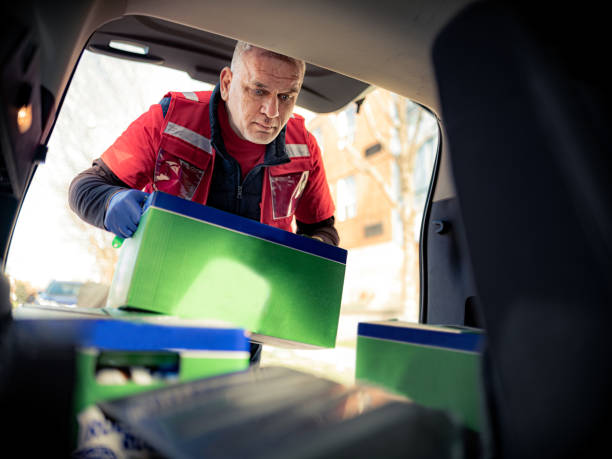 istock COVID-19, Donation Home food delivery during lockdown 1220399987
