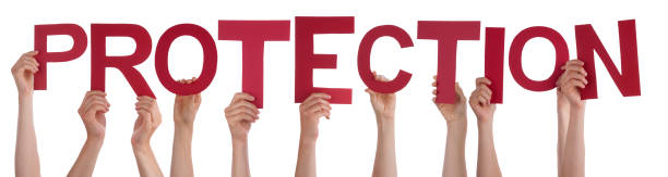 istock People Hands Holding Word Protection, Isolated Background 1220400492