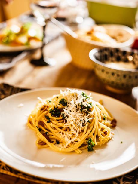 istock Carbonara Italian style lunch 1220411468