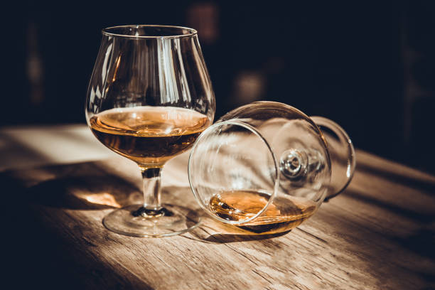istock Brandy, Konya, a glass of whiskey on the table 1220414884