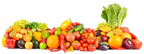 istock Panorama of fresh vegetables and fruits 1220415536