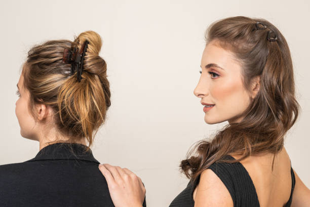 istock Woman With Hair Clips 1220418589