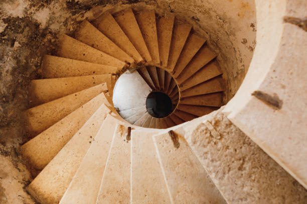istock An ancient spiral stone staircase in Fort Mamula in Montenegro 1220423004