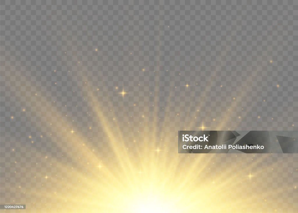 Sun Rays Rellow Yellow Sun Rays Stock Illustration - Download Image Now - Abstract ...