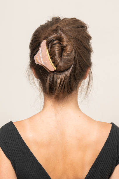 Woman With Hair Clips