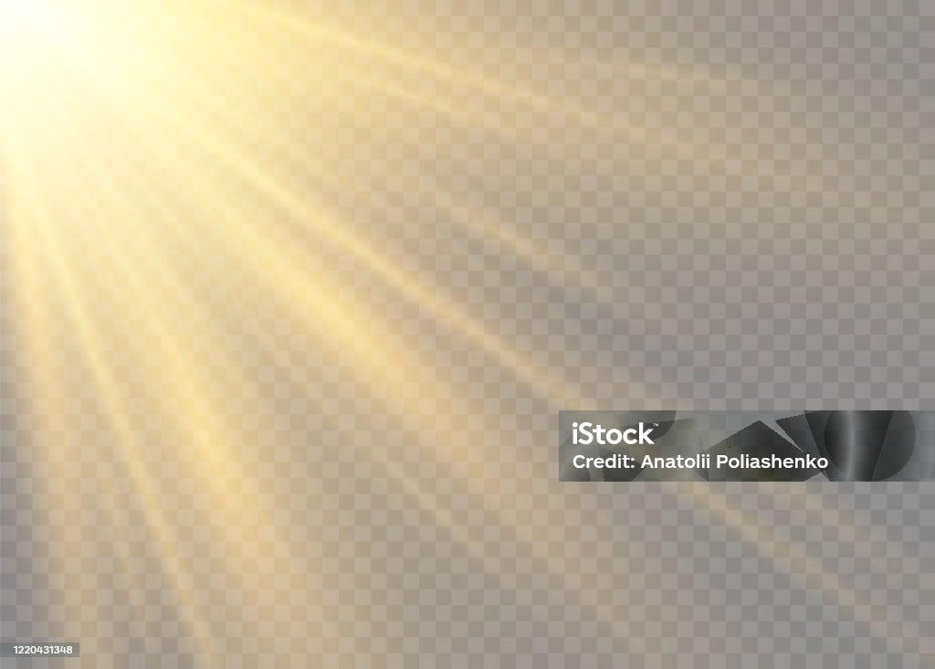 Sun Rays Rellow Yellow Sun Rays Stock Illustration - Download Image Now - Abstract ...