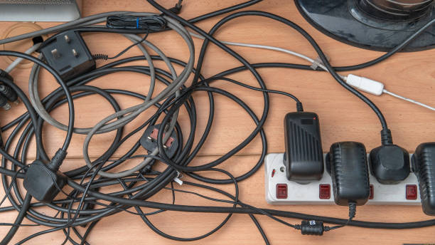 istock Photo of messy cables 1220432912